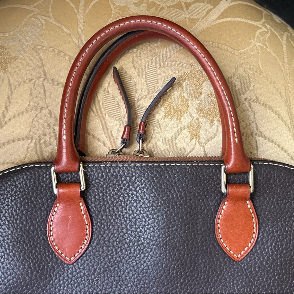 The Dooney & Bourke Darcy Black Pebbled Leather Top Handle - Picture 2 of 10